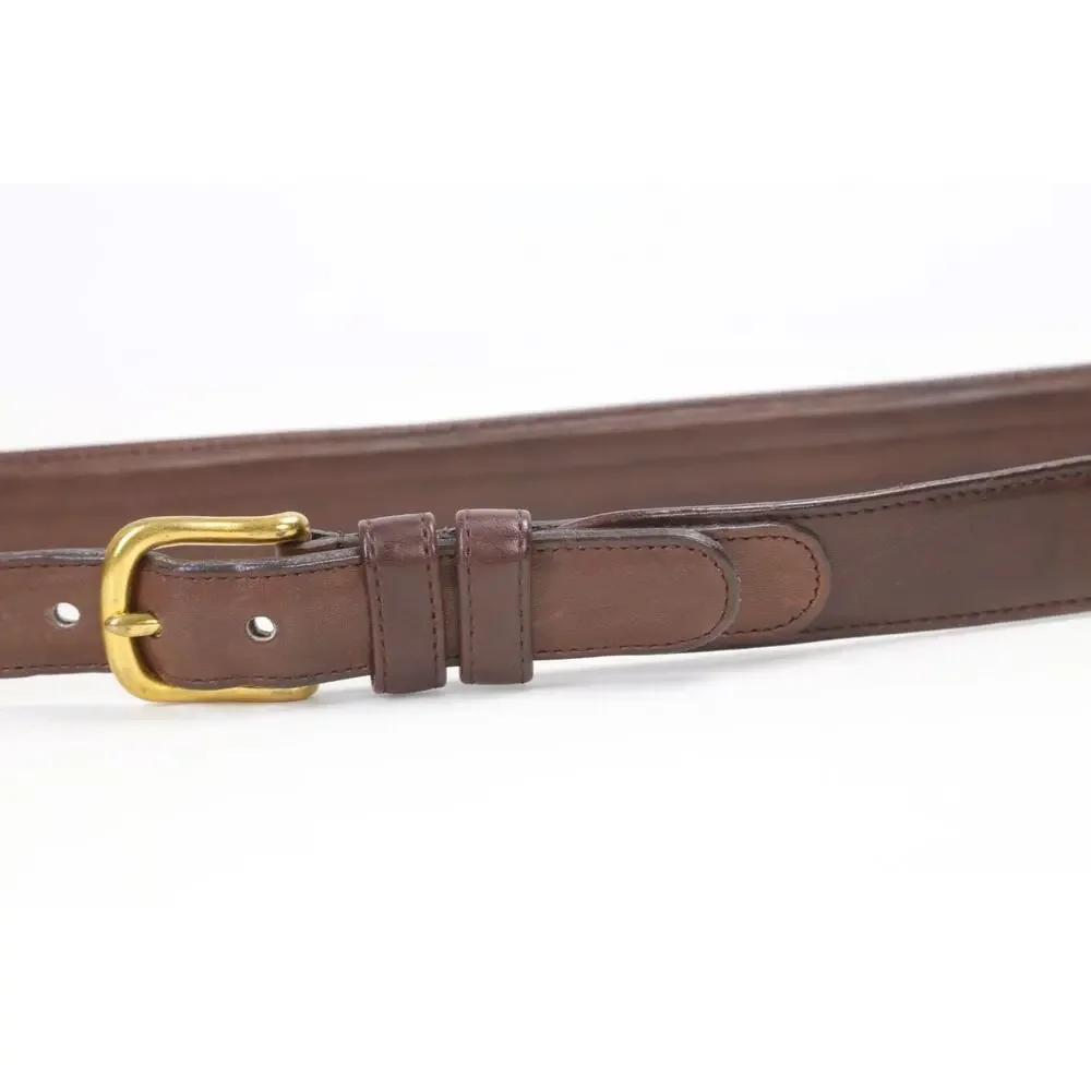 Coach Brown Leather Belt Size 38 / 95 Brass Buckle Classic Luxury Minimalist - Picture 7 of 16